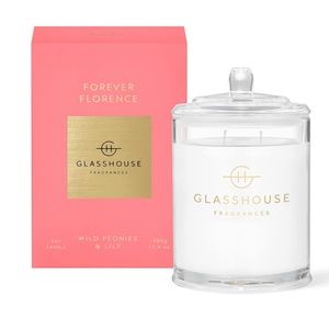 Glasshouse Fragrances Forever Florence Candle, Triple Scented 13.4 oz Soy Candle